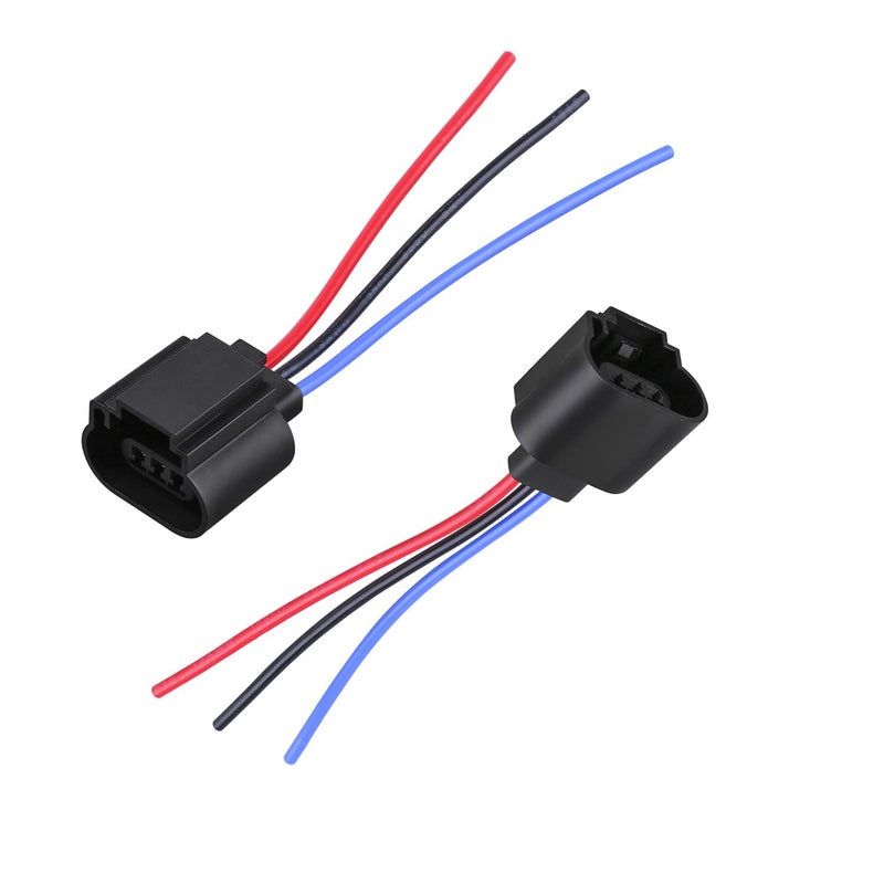 Alla Lighting 9008 H13 Socket Female Adapter Wiring Harness Wire for H13LL Fog Lights Lamps Bulbs (2pcs/pk) - Image 1